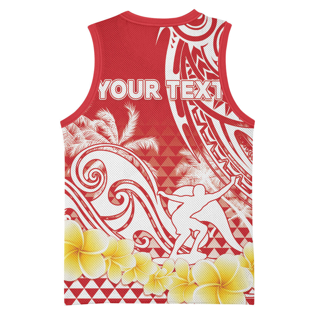 Personalised Tahiti Surfing Basketball Jersey Polynesian Style LT05 - Polynesian Pride