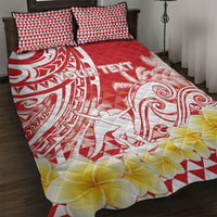 Personalised Tahiti Surfing Quilt Bed Set Polynesian Style LT05 Red - Polynesian Pride