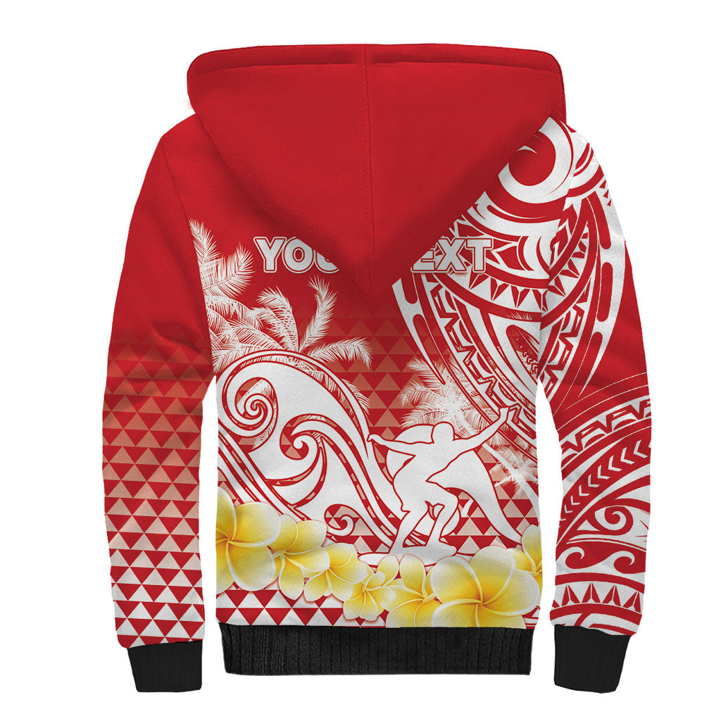 Personalised Tahiti Surfing Sherpa Hoodie Polynesian Style LT05 - Polynesian Pride