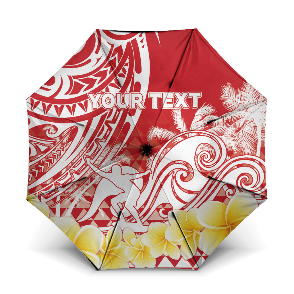 Personalised Tahiti Surfing Umbrella Polynesian Style LT05 One Size Folded 11.42 inch Opened Diameter 37.4 inch Red - Polynesian Pride