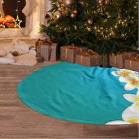 Tahiti Plumeria Tribal Pattern Tree Skirt Wave Style Turquoise LT05 - Polynesian Pride