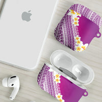 Tahiti Plumeria Tribal Pattern AirPods Case Wave Style Purple LT05 - Polynesian Pride