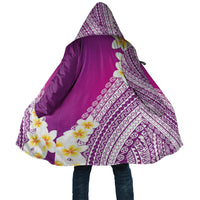 Tahiti Plumeria Tribal Pattern Cloak Wave Style Purple LT05 Unisex Purple - Polynesian Pride