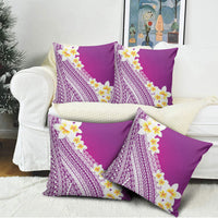 Tahiti Plumeria Tribal Pattern Pillow Cover Wave Style Purple LT05 - Polynesian Pride