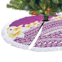 Tahiti Plumeria Tribal Pattern Tree Skirt Wave Style Purple LT05 - Polynesian Pride