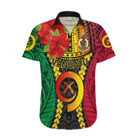 Personalized Vanuatu Hawaiian Shirt Vanuatuan Coat Of Arms Mix Pig Tusk Poynesian Pattern LT05 Reggae - Polynesian Pride