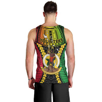 Personalized Vanuatu Men Tank Top Vanuatuan Coat Of Arms Mix Pig Tusk Poynesian Pattern LT05 - Polynesian Pride