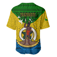 Vanuatu Malampa Province Baseball Jersey Coat Of Arms And Namele Fern Polynesian Pattern LT05 - Polynesian Pride