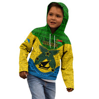 Vanuatu Malampa Province Kid Hoodie Coat Of Arms And Namele Fern Polynesian Pattern LT05 - Polynesian Pride