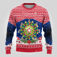 Personalised Philippines Christmas Ugly Christmas Sweater Filipino Parol Maligayang Pasko LT05 - Polynesian Pride