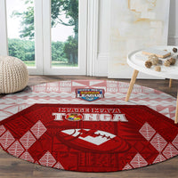 Tonga Rugby Round Carpet 2023 Pacific Championships Kupesi Ngatu Mate Maa LT05 - Polynesian Pride