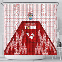 Tonga Rugby Shower Curtain 2023 Pacific Championships Kupesi Ngatu Mate Maa LT05 - Polynesian Pride