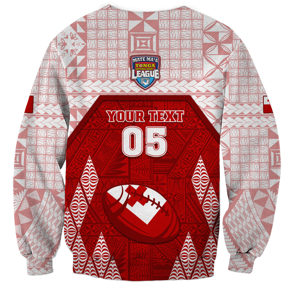 Custom Tonga Rugby Sweatshirt 2023 Pacific Championships Kupesi Ngatu Mate Maa LT05 - Polynesian Pride