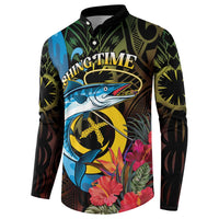 Vanuatu Fishing Button Sweatshirt It's Time To Fish