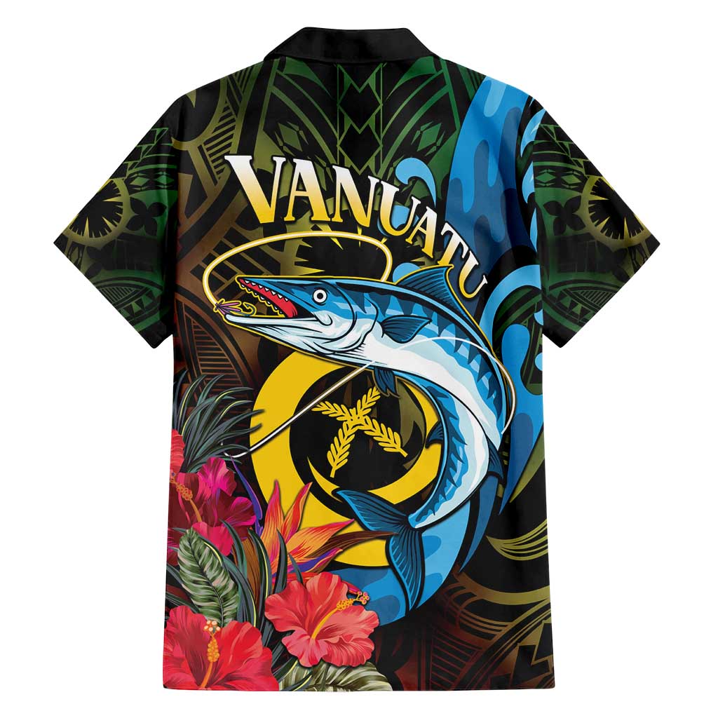Vanuatu Fishing Family Matching Off Shoulder Short Dress and Hawaiian Shirt It's Time To Fish LT05 - Polynesian Pride