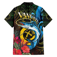 Vanuatu Fishing Family Matching Off Shoulder Short Dress and Hawaiian Shirt It's Time To Fish LT05 - Polynesian Pride