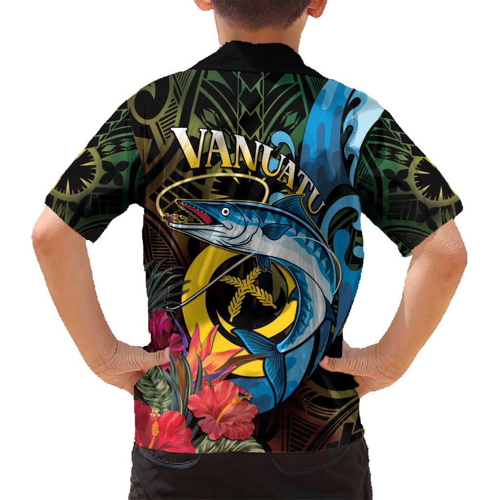 Vanuatu Fishing Family Matching Tank Maxi Dress and Hawaiian Shirt It's Time To Fish LT05 - Polynesian Pride