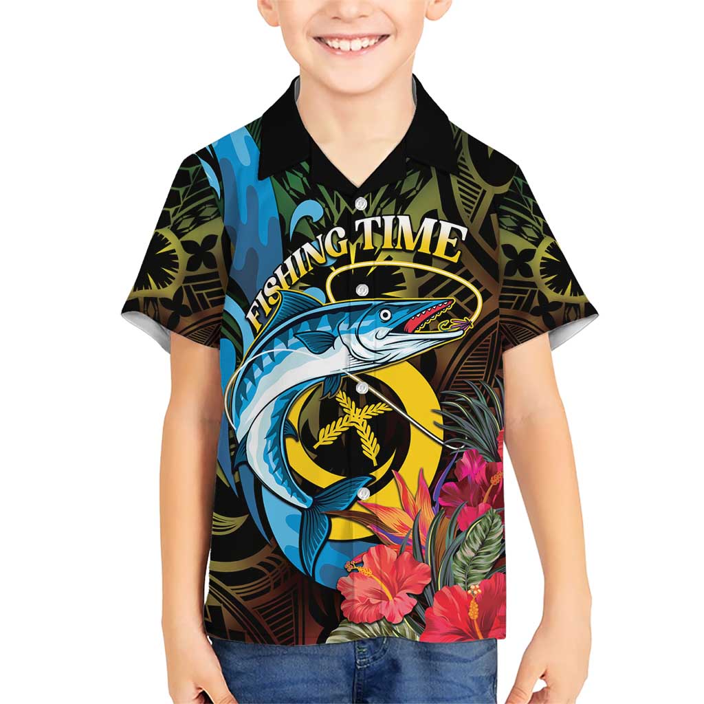 Vanuatu Fishing Kid Hawaiian Shirt It's Time To Fish