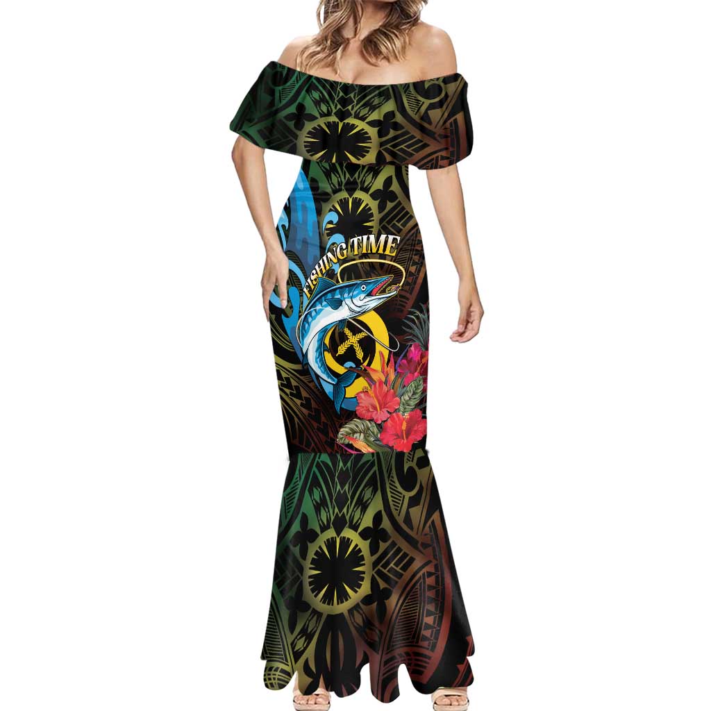 Vanuatu Fishing Mermaid Dress It's Time To Fish