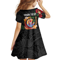 Personalised French Polynesia Outrigger Canoe Race Family Matching Short Sleeve Bodycon Dress and Hawaiian Shirt Tropical Vibe LT05 - Polynesian Pride