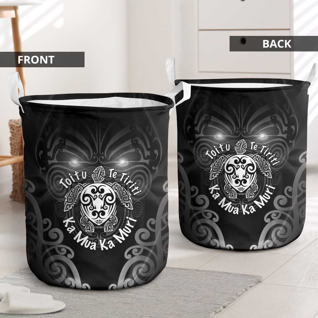 Aotearoa Toitu Te Tiriti Laundry Basket Ka Mua Ka Muri