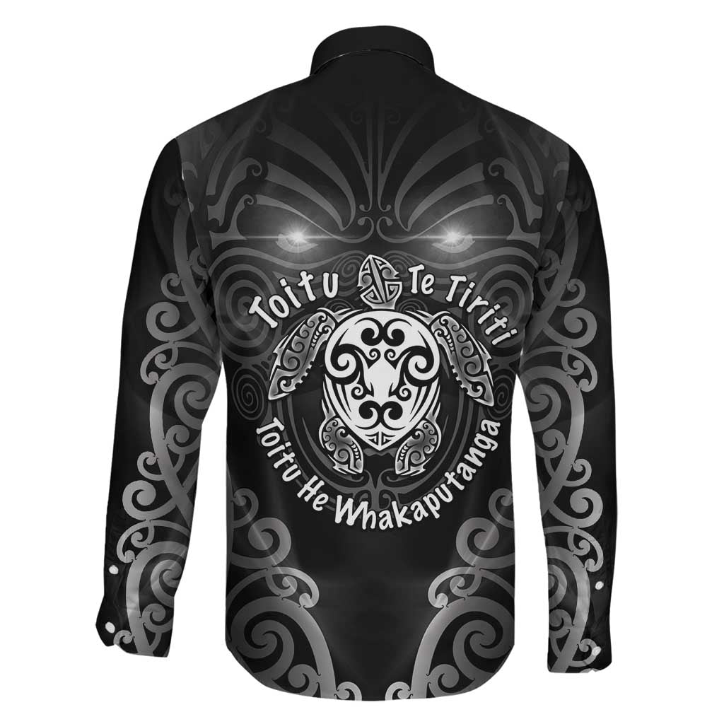 Aotearoa Toitu Te Tiriti Family Matching Long Sleeve Bodycon Dress and Hawaiian Shirt Ka Mua Ka Muri LT05 - Polynesian Pride
