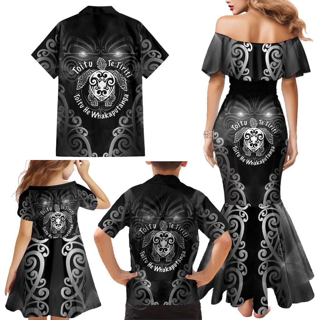 Aotearoa Toitu Te Tiriti Family Matching Mermaid Dress and Hawaiian Shirt Ka Mua Ka Muri LT05 - Polynesian Pride