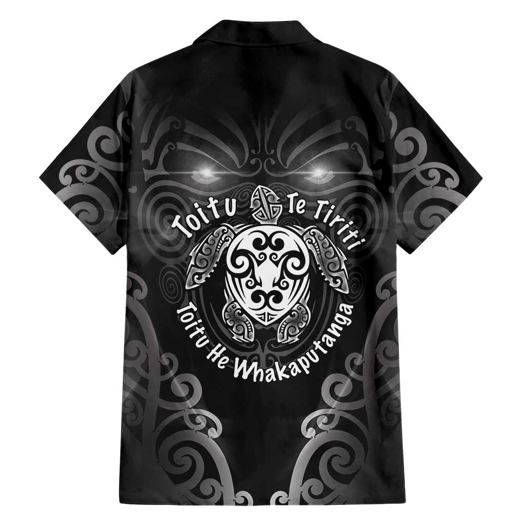 Aotearoa Toitu Te Tiriti Family Matching Off The Shoulder Long Sleeve Dress and Hawaiian Shirt Ka Mua Ka Muri LT05 - Polynesian Pride