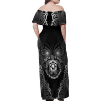 Aotearoa Toitu Te Tiriti Family Matching Off Shoulder Maxi Dress and Hawaiian Shirt Ka Mua Ka Muri LT05 - Polynesian Pride
