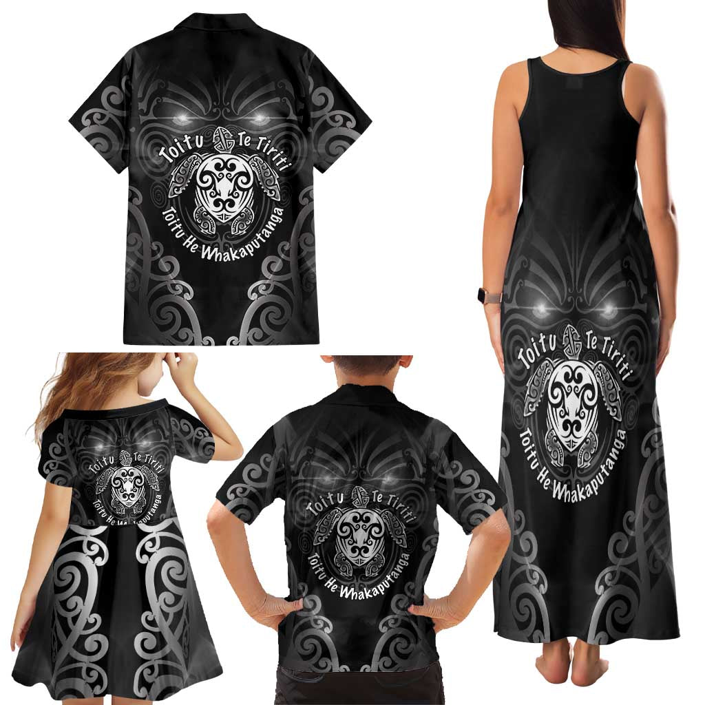 Aotearoa Toitu Te Tiriti Family Matching Tank Maxi Dress and Hawaiian Shirt Ka Mua Ka Muri LT05 - Polynesian Pride