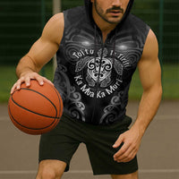 Aotearoa Toitu Te Tiriti Sleeveless Zip Hoodie Ka Mua Ka Muri