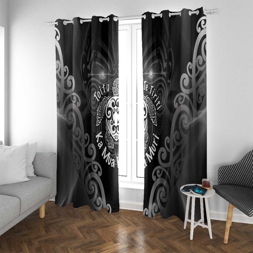 Aotearoa Toitu Te Tiriti Window Curtain Ka Mua Ka Muri