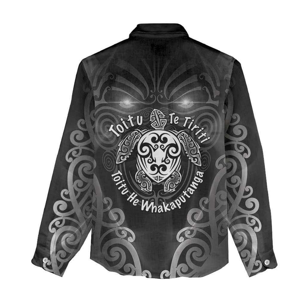 Aotearoa Toitu Te Tiriti Women Casual Shirt Ka Mua Ka Muri