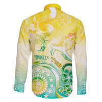 Personalised Cook Islands Kia Orana Family Matching Mermaid Dress and Hawaiian Shirt Polynesian Turtle With Circle Stars LT05 - Polynesian Pride