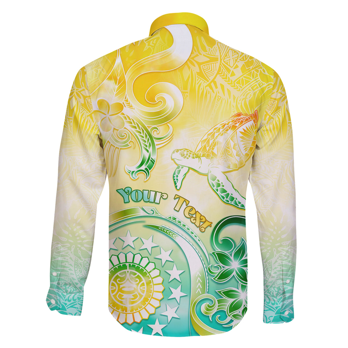 Personalised Cook Islands Kia Orana Family Matching Off Shoulder Maxi Dress and Hawaiian Shirt Polynesian Turtle With Circle Stars LT05 - Polynesian Pride