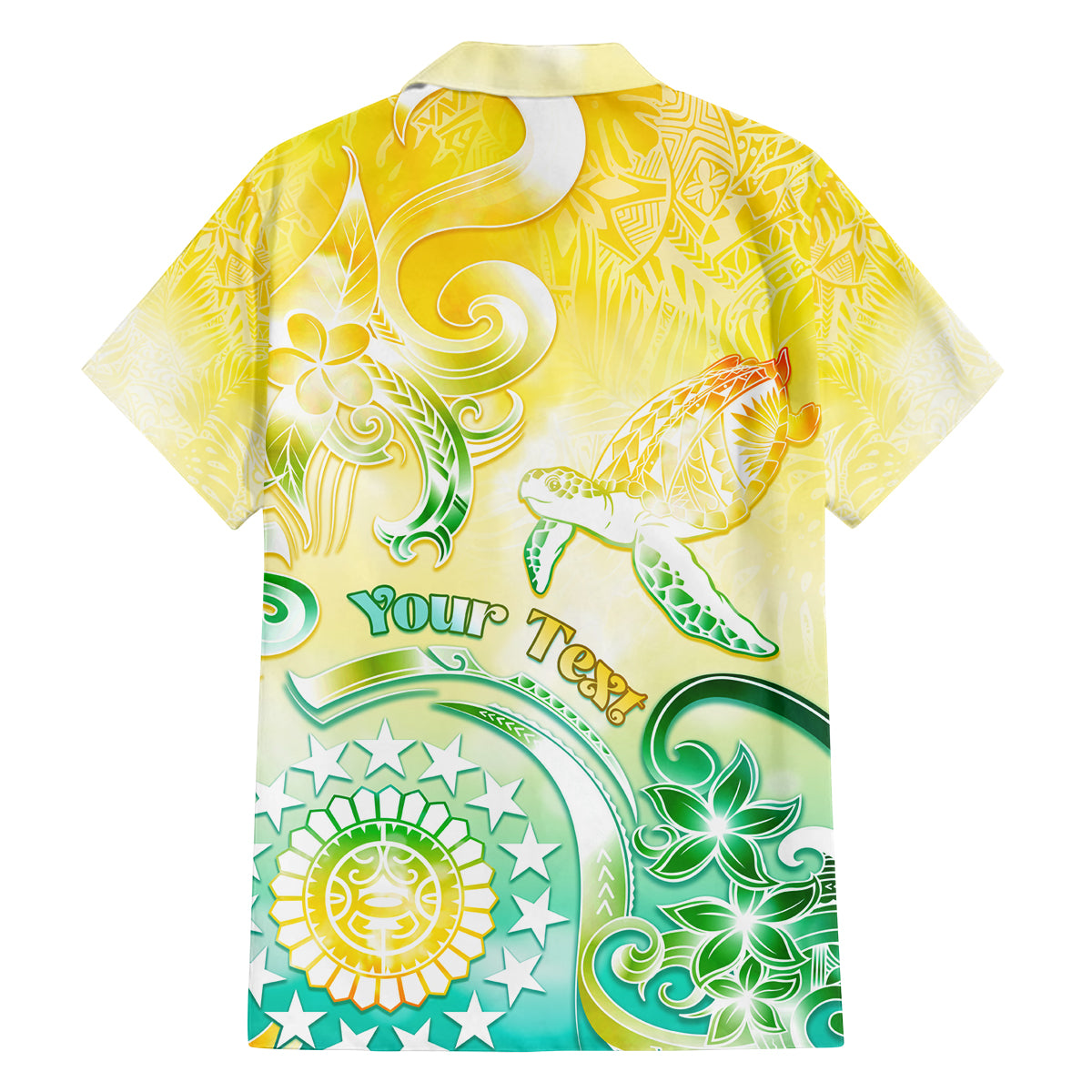 Personalised Cook Islands Kia Orana Family Matching Puletasi and Hawaiian Shirt Polynesian Turtle With Circle Stars LT05 - Polynesian Pride