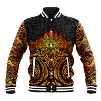 New Zealand Tamanuitera The Sun Baseball Jacket Maori Pattern
