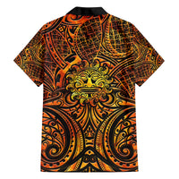 New Zealand Tamanuitera The Sun Family Matching Off The Shoulder Long Sleeve Dress and Hawaiian Shirt Maori Pattern LT05 - Polynesian Pride