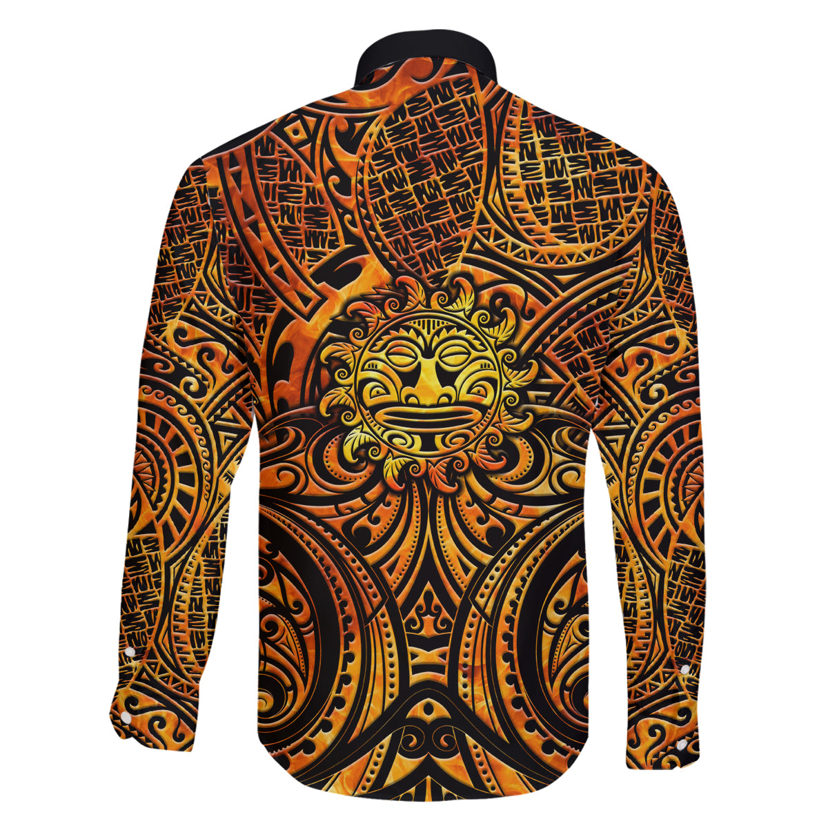 New Zealand Tamanuitera The Sun Family Matching Off Shoulder Maxi Dress and Hawaiian Shirt Maori Pattern LT05 - Polynesian Pride