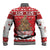 Personalised New Zealand Christmas In July Baseball Jacket Maori Kiwi Xmas Tree - Red