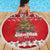 New Zealand Christmas In July Beach Blanket Maori Kiwi Xmas Tree - Red