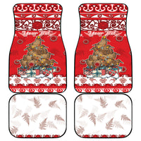 New Zealand Christmas In July Car Mats Maori Kiwi Xmas Tree - Red