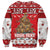 Personalised New Zealand Christmas In July Sweatshirt Maori Kiwi Xmas Tree - Red