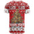 Personalised New Zealand Christmas In July T Shirt Maori Kiwi Xmas Tree - Red
