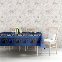 New Zealand July Christmas Tablecloth Maori Kiwi Xmas Tree - Blue