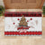 New Zealand July Christmas Rubber Doormat Maori Kiwi Xmas Tree - White