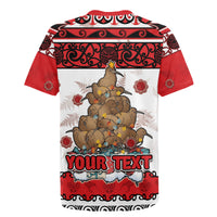 Personalised New Zealand July Christmas Rugby Jersey Maori Kiwi Xmas Tree - White LT05 - Polynesian Pride