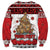 Personalised New Zealand July Christmas Sweatshirt Maori Kiwi Xmas Tree - White