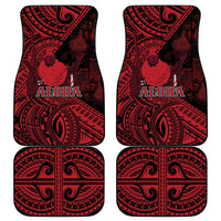 Hawaii King Kamehameha Car Mats With Hawaiian Ipu Motifs Red Version