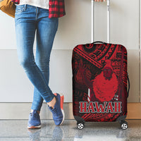 Hawaii King Kamehameha Luggage Cover With Hawaiian Ipu Motifs Red Version
